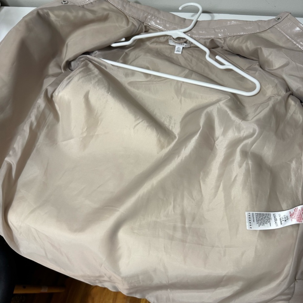 TOPSHOP Beige faux Leather minimalist  Normcore Scandi girl Jacket - Picture 7 of 7